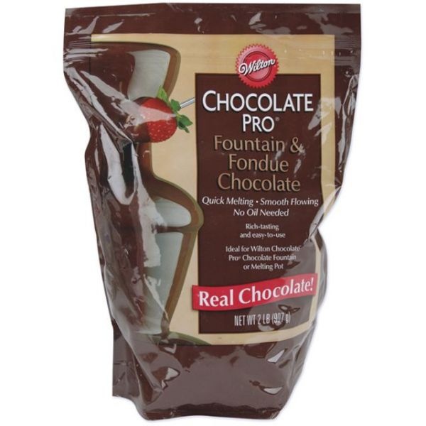 Wilton Chocolate Pro Fountain Fondue Chocolate, 2 lbs (4 Bags)
