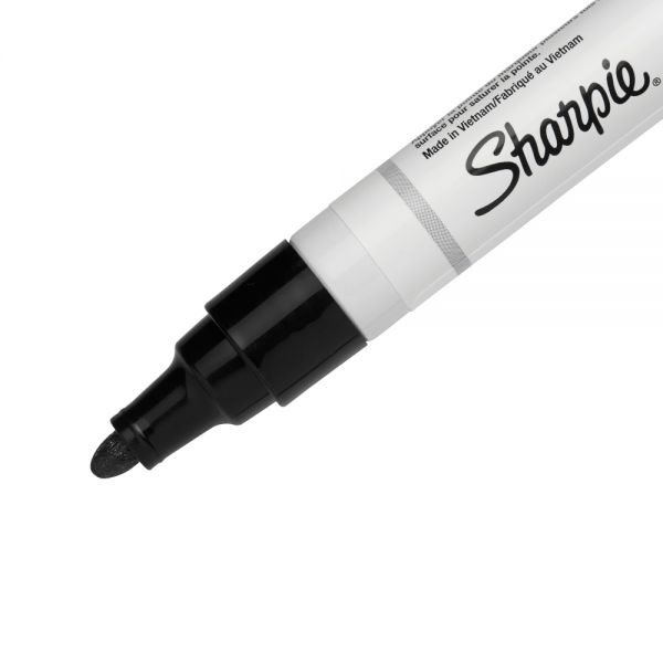 Sharpie Permanent Paint Marker, Medium Bullet Tip, Black