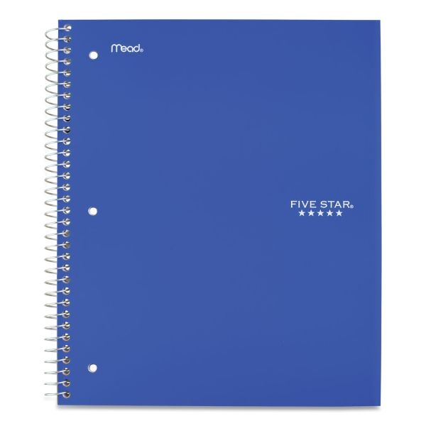 Five Star Wirebound Notebook With Eight Pockets, 5-Subject, Wide/Legal Rule, Randomly Assorted Cover Color, (200) 10.5 X 8 Sheets