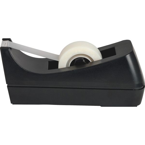 Business Source Standard Desktop Tape Dispenser, 1" Core, Black