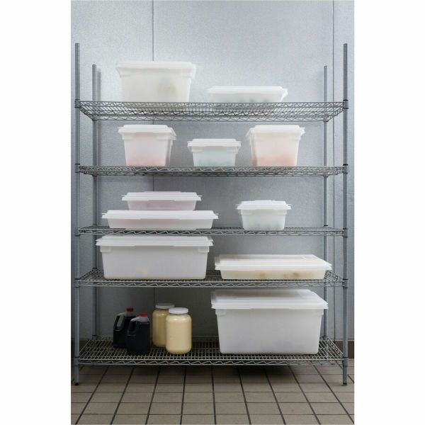 Rubbermaid Commercial Food/Tote Boxes, 8.5 Gal, 26 X 18 X 6, White, Plastic