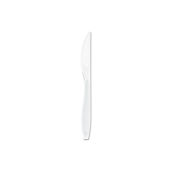 Impress Heavyweight Full-Length Polystyrene Cutlery, Knife, White, 1000/Carton