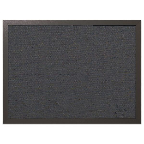 Mastervision Designer Fabric Bulletin Board, 24 X 18, Black Surface, Black Mdf Wood Frame