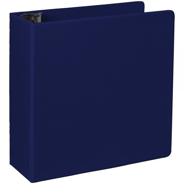 Durable View 3-Ring Binder, 4" D-Rings, 49% Recycled, Blue