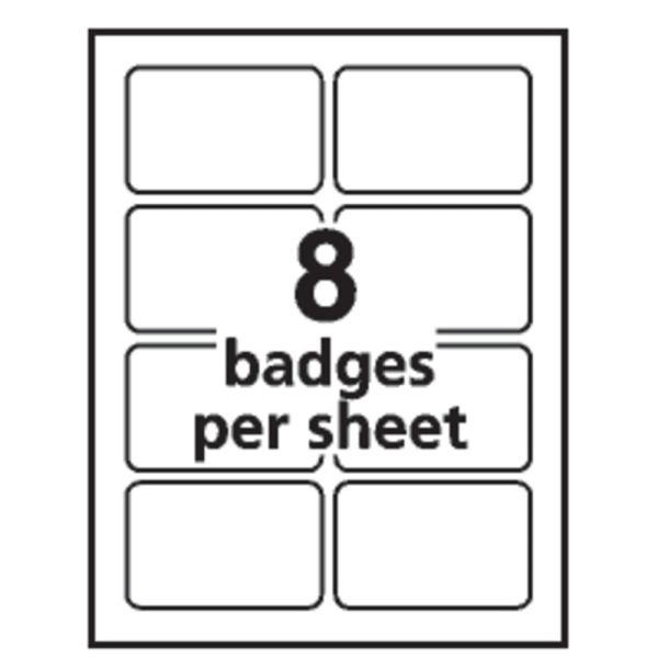 Avery Ecofriendly Adhesive Name Badge Labels, 3.38 X 2.33, White, 400/Box