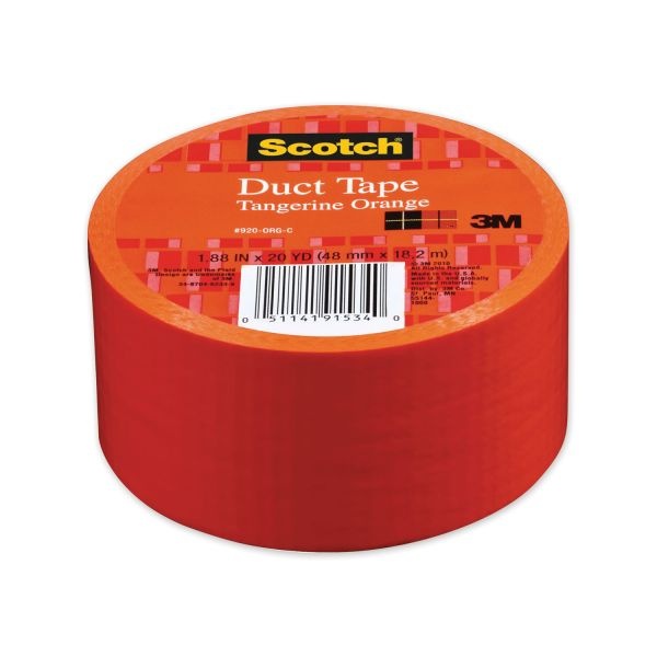 Scotch Duct Tape, 1.88" X 20 Yds, Tangerine Orange