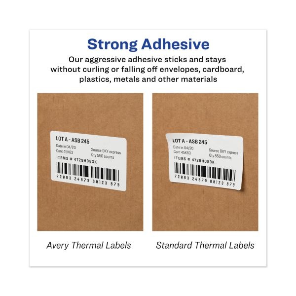 Avery Direct Thermal Roll Labels, 4157, Rectanlge, 4" X 6", White, 220 Labels Per Roll, Box Of 4 Rolls
