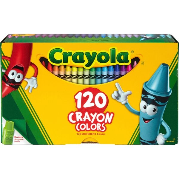 Crayola Standard Crayons With Built In Sharpener Assorted Colors