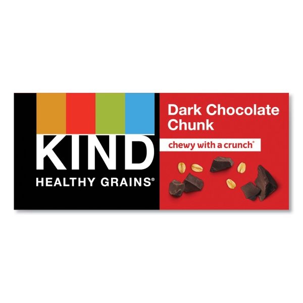 Kind Healthy Grains Snack Bars, Chewy Dark Chocolate Chunk, 1.2 Oz, Box Of 12