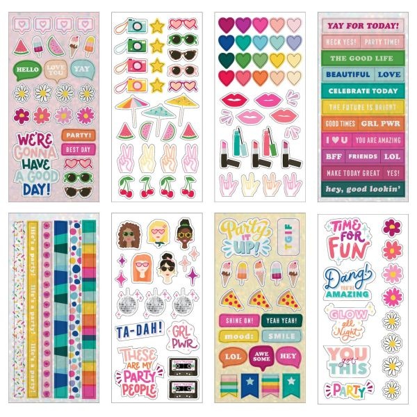 Damask Love Life's A Party Mini Sticker Book