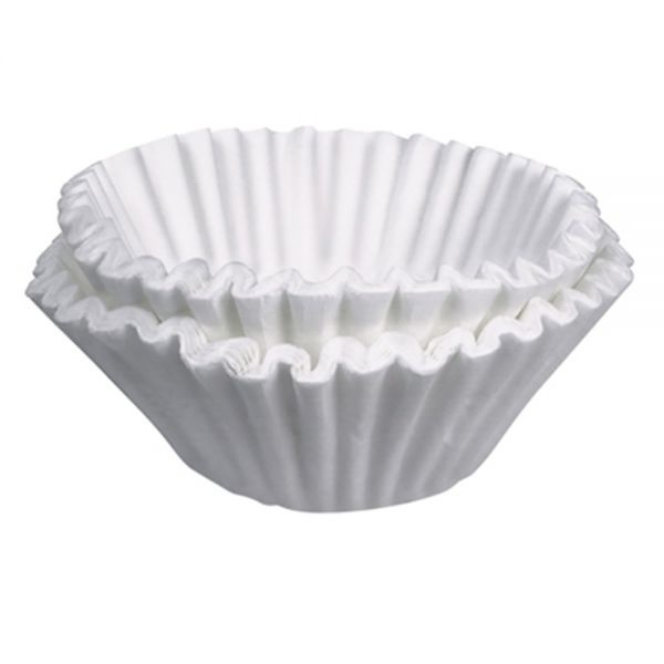 Bunn Flat-Bottom Commercial Coffee Filters, 12 Cup, White, Pack Of 500