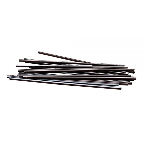 Afflink Plastic Sip-Through Stir Sticks, 5", Black, Box Of 1,000