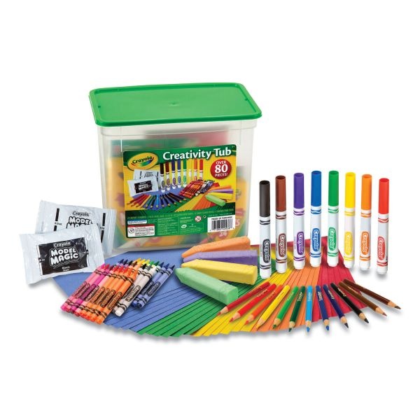 Crayola Creativity Tub, Crayons, Markers, Colored Pencils, Construction