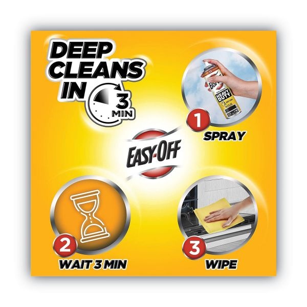 Easy-Off Heavy Duty Oven Cleaner, Fresh Scent, Foam, 14.5 Oz Aerosol Spray, 6/Carton