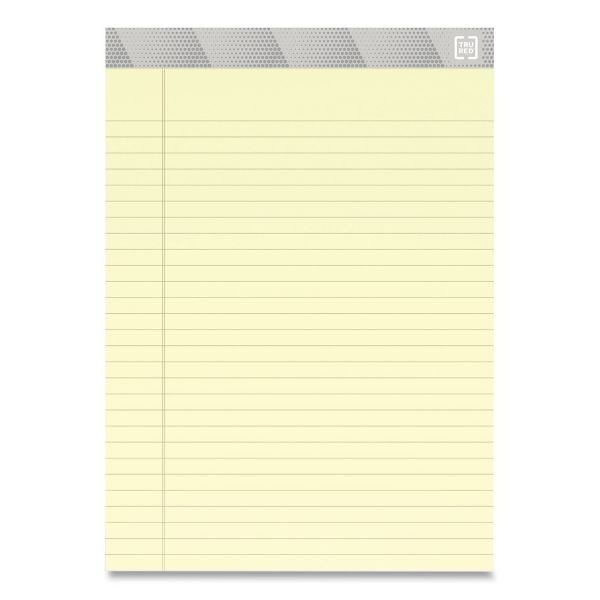 Tru Red Notepads, Wide/Legal Rule, 50 Canary-Yellow 8.5 X 11.75 Sheets, 12/Pack