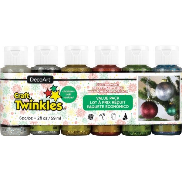 Craft Twinkles Glitter Paint Value Pack 6/Pkg