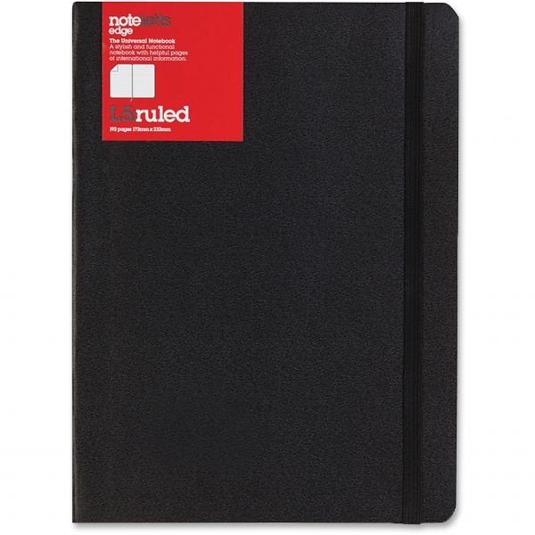Letts Of London L5 Ruled Notebook, 9" X 6", 96 Sheets, Black