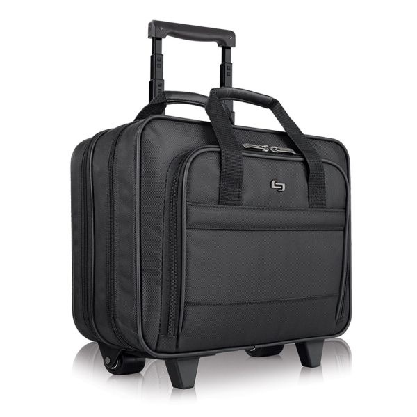 Solo New York Carnegie Rolling Case With 15.6 Laptop Pocket, Black