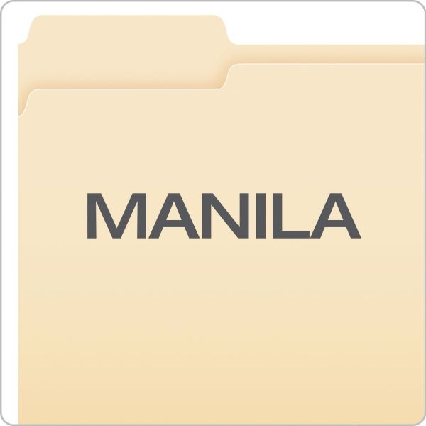 Pendaflex Manila File Folders, 1/3-Cut Tabs: Left Position, Letter Size, 0.75" Expansion, Manila, 100/Box