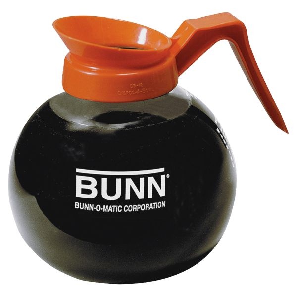 Bunn Pour-O-Matic 12-Cup Decanter, Decaffeinated, Clear/Orange