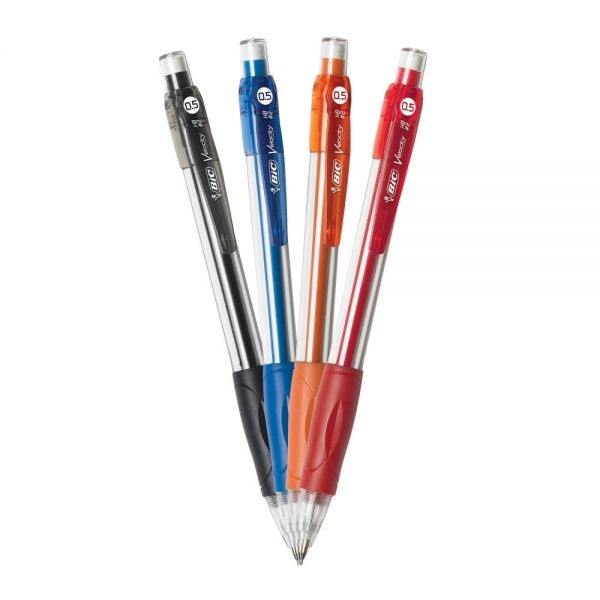 Bic Velocity Original Mechanical Pencils, 0.5 Mm, Assorted Barrel Colors, Pack Of 5