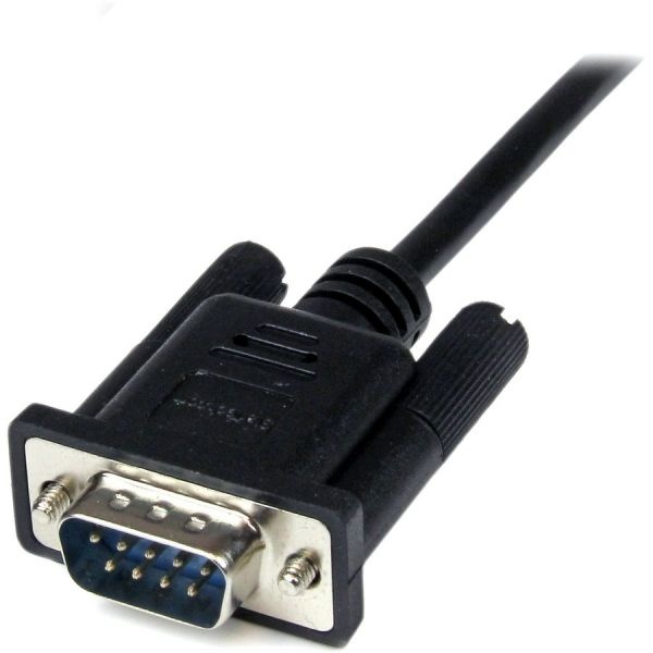 1M Black Db9 Rs232 Serial Null Modem Cable F/m