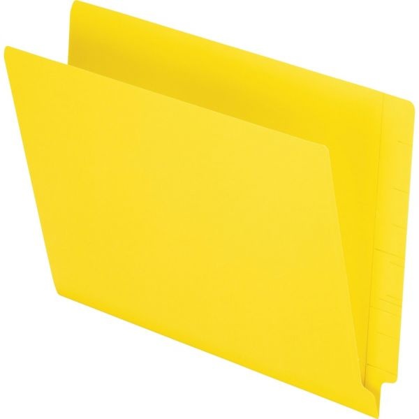Pendaflex Colored End Tab Folders With Reinforced Double-Ply Straight Cut Tabs, Letter Size, 0.75" Expansion, Yellow, 100/Box