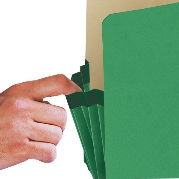 Smead Colored File Pockets, 3.5" Expansion, Letter Size, Green