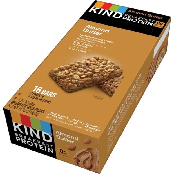 Kind Breakfast Protein Bars, Almond Butter, 50 G Box, 8/Pack