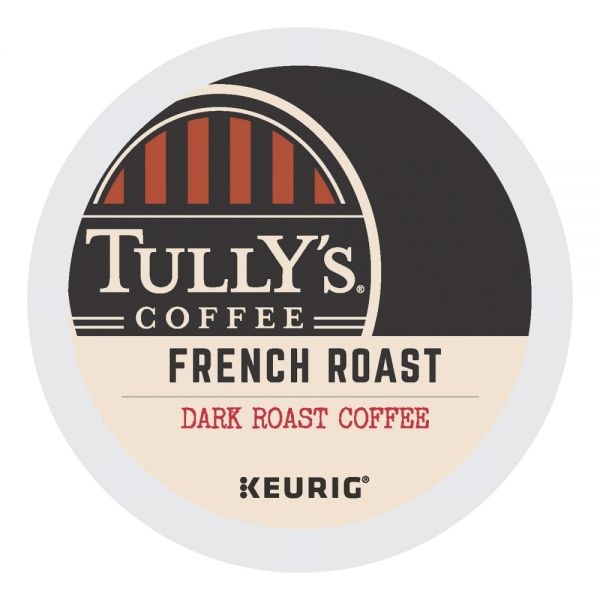 Tully's Coffee French Roast Coffee K-Cups, Dark Roast, 24/Box