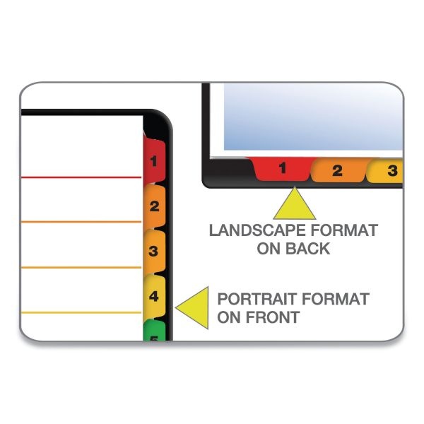 Cardinal Onestep Printable Table Of Contents And Dividers, 8-Tab, 1 To 8, 11 X 8.5, White, 6 Sets