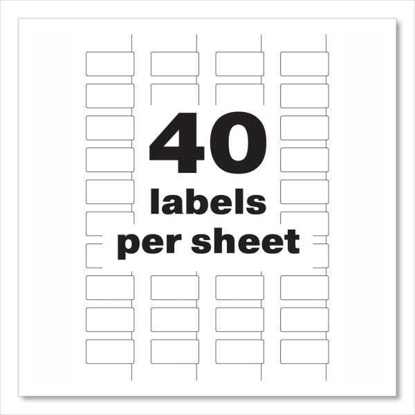 Avery Permatrack Tamper-Evident Asset Tag Labels, Laser Printers, 0.75 X 1.5, White, 40/Sheet, 8 Sheets/Pack