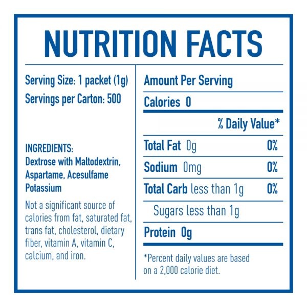 Equal Zero Calorie Original Sweetener Packets