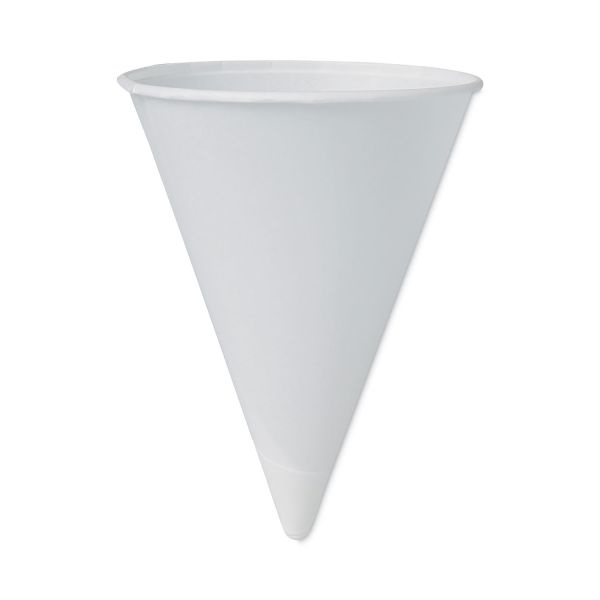 Cone Water Cups, Cold, Paper, 4 Oz, White, 200/Pack