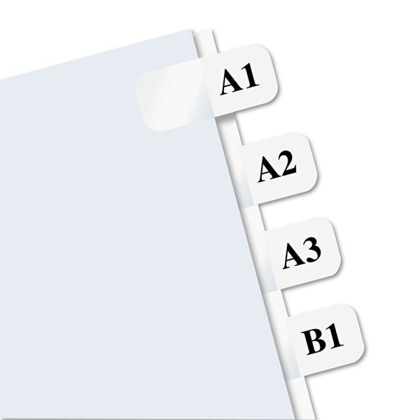 Redi Tag Laser Printable Index Tabs 1 12 Cut White 0 44 Wide 180 Pack