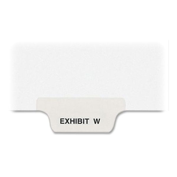 Avery-Style Preprinted Legal Bottom Tab Dividers, 26-Tab, Exhibit W, 11 X 8.5, White, 25/Pack