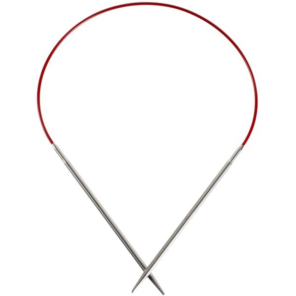 Chiaogoo Red Lace Stainless Circular Knitting Needles 16"