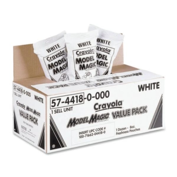 Crayola Model Magic, 6 Lb., Value Pack, 8 Oz. Bag, Pack Of 12 Bags, White