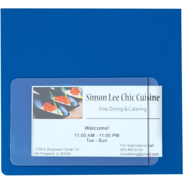 C-Line Self-Adhesive Business Card Holders, 2" X 3 1/2", Clear, Pack Of 10