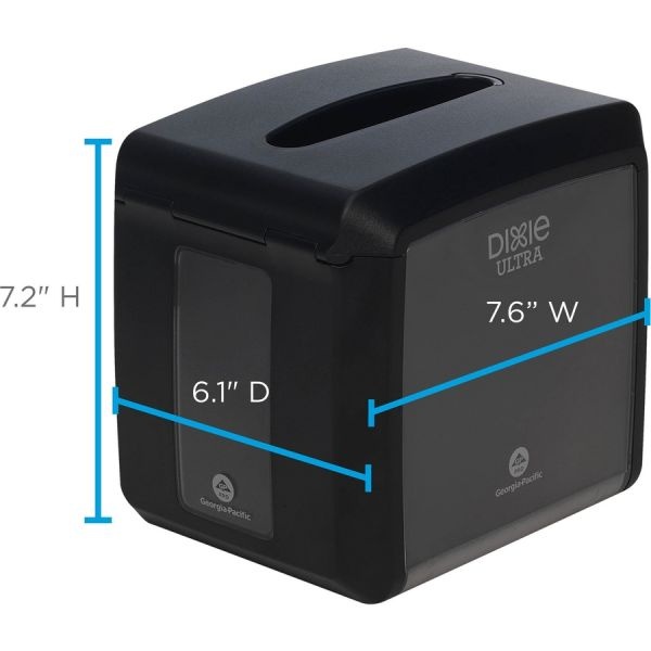 Dixie Tabletop Napkin Dispenser, 7.6 X 6.1 X 7.2, Black