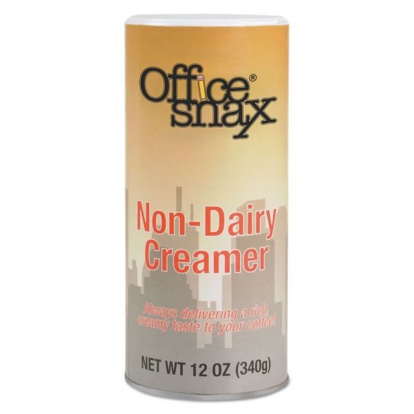 Office Snax Reclosable Powdered Non-Dairy Creamer, 12 Oz Canister, 3/Pack