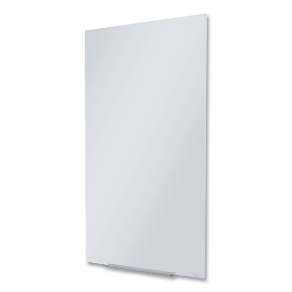 Quartet Invisamount Vertical Magnetic Glass Dry-Erase Boards, 28 X 50, White Surface