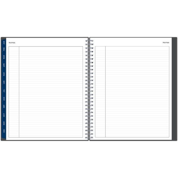 Blue Sky Passages Monthly Wirebound Planner, 10 X 8, Charcoal, 2023 Calendar