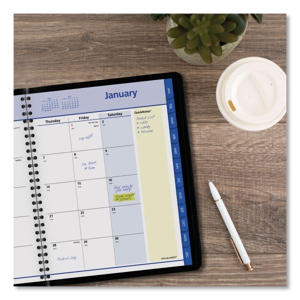At-A-Glance Quicknotes Monthly Planner, 8.75 X 7, Black Cover, 12-Month (Jan To Dec): 2024