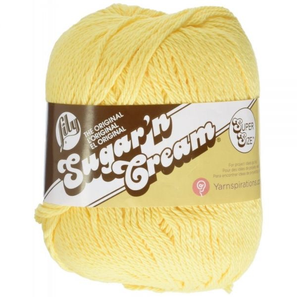 Lily Sugar'n Cream Super Size Yarn - Yellow