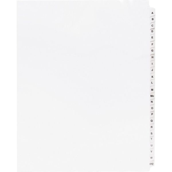 Sparco A-Z Quick Index Dividers With Contents Page, A-Z, White