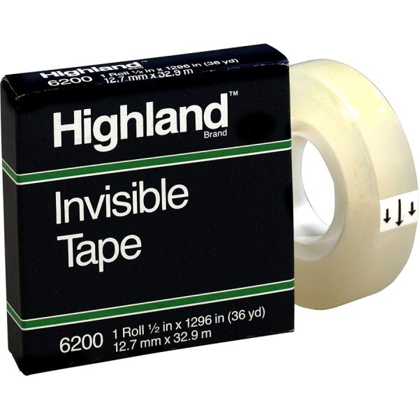 Highland 1/2"W Matte-Finish Invisible Tape