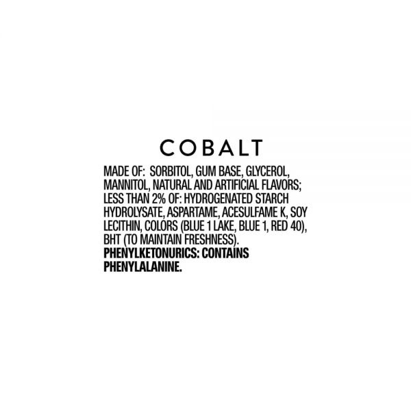 Wrigley's Cobalt Chewing Gum, Peppermint, 1.45 Oz, Box Of 10