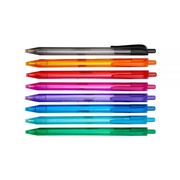 Paper Mate Inkjoy 100 Rt Retractable Ballpoint Pen, 1Mm, Assorted, 8/Pack