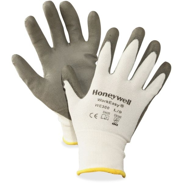 North Workeasy Dyneema Cut Resist Gloves - Polyurethane Coating - Large Size - High Performance Polyethylene (Hppe) Liner - Gray, Light Gray - Cut Resistant, Flexible, Abrasion Resistant, Lightweight, Puncture Resistant, Comfortable, Durable, Knitted